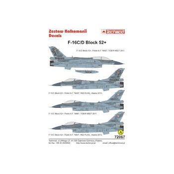 KALKOMANIA TECHMOD  F-16 C/ D  BLOCK  52 +    1/72